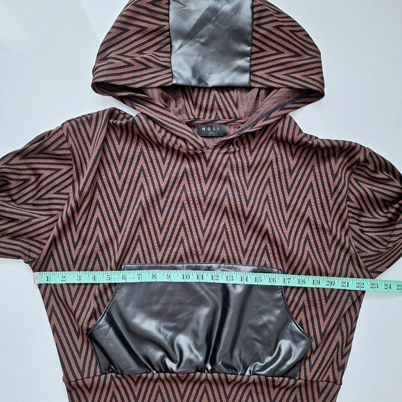 Noli Brown and Black Jacquard Hoodie - Picture 11 of 11